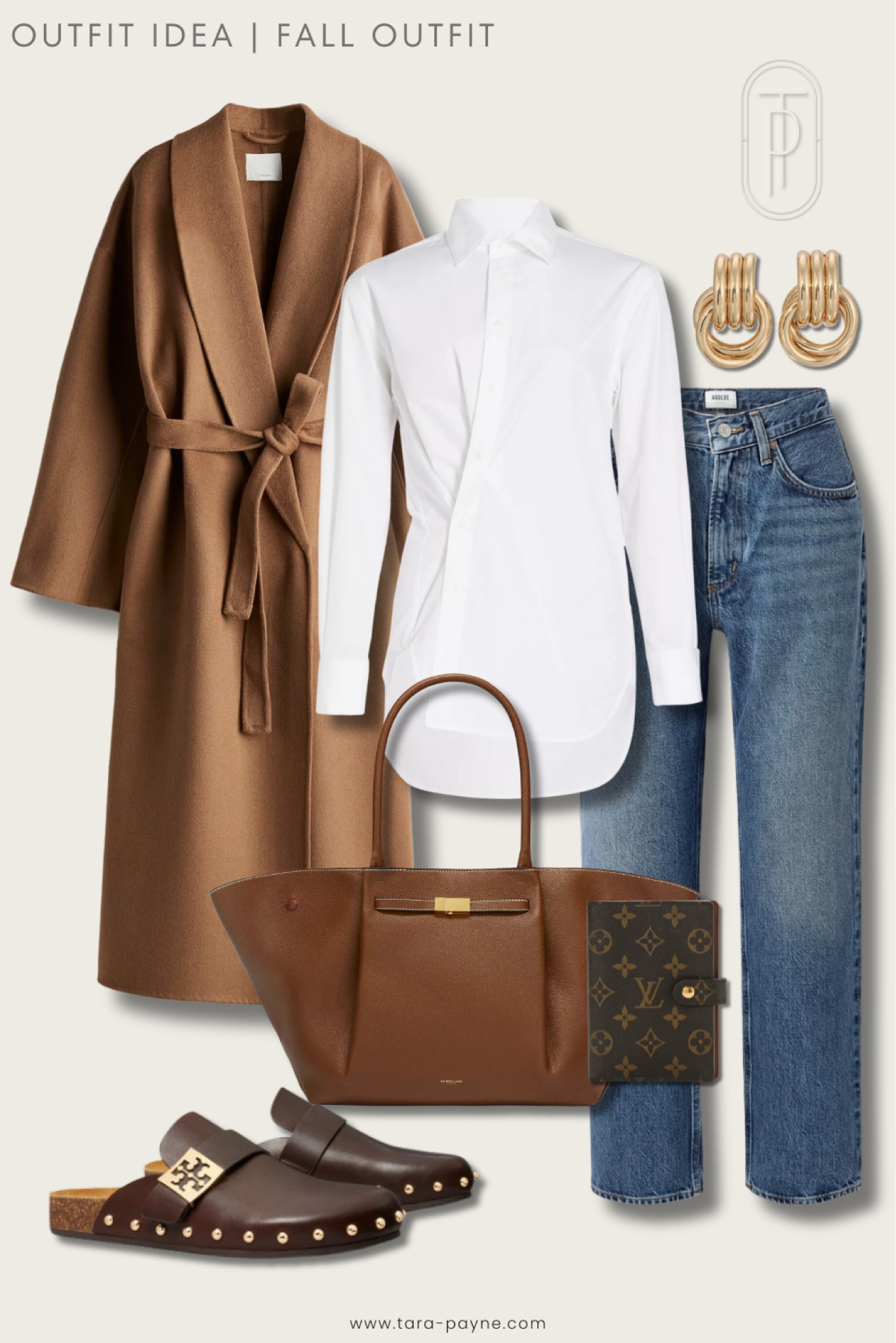 Fall Outfit Idea | Long Tie Coat | Clogs