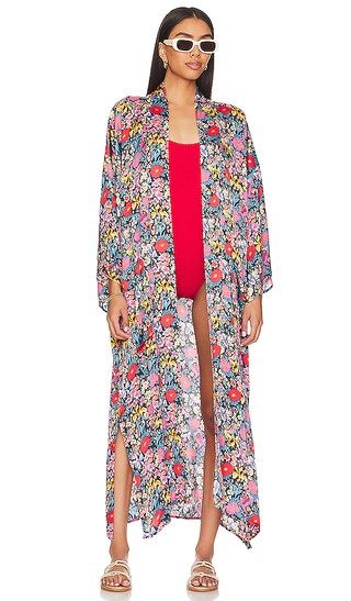 x REVOLVE Last Drinks Maxi Robe in Evening Floral | Revolve Clothing (Global)