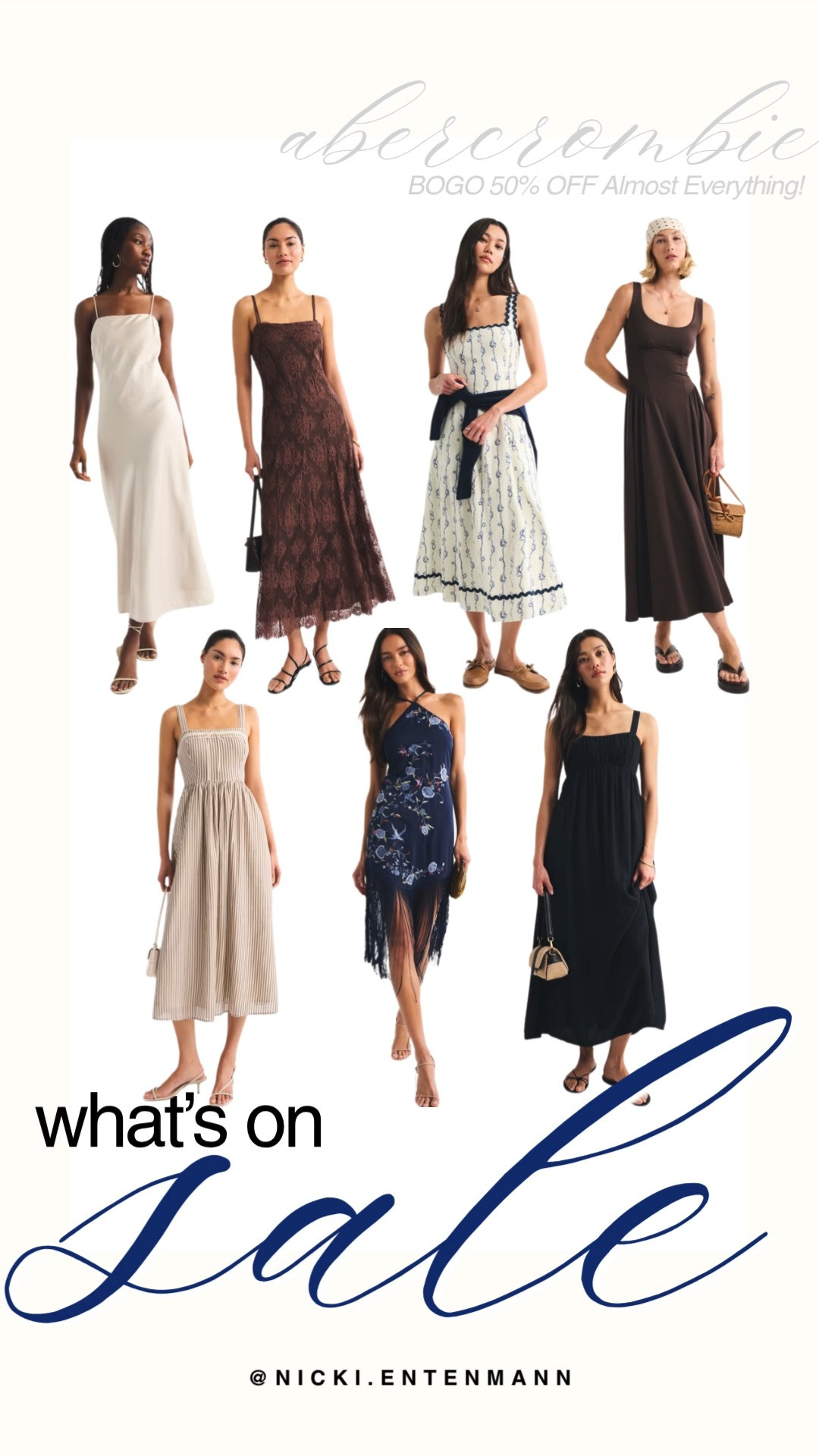 Take advantage of Abercrombie’s Buy One, Get One 50% Off sale with gorgeous dress options featuring slip styles, embroidered midis, smocked silhouettes, and a navy fringe halter perfect for summer or special occasions. #abercrombie #abercrombiestyle #salealert #bogodeals #dressinspo #mididress #summerdresses #shoppinghaul #fashionfinds #modernliving 👗🌸🛍️ 

 #LTKdayinmylife #LTKootd #LTKSaleAlert