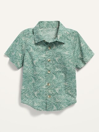 Short-Sleeve Poplin Shirt for Toddler Boys | Old Navy (US)