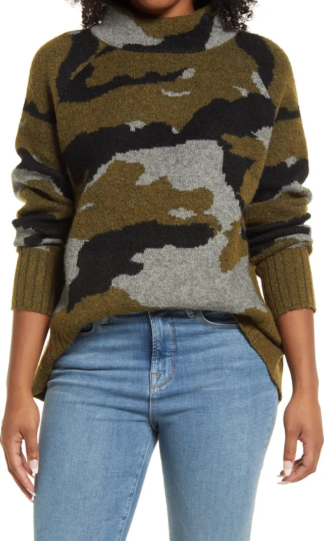 beachlunchlounge Taylor Camo Sweater | Nordstrom | Nordstrom