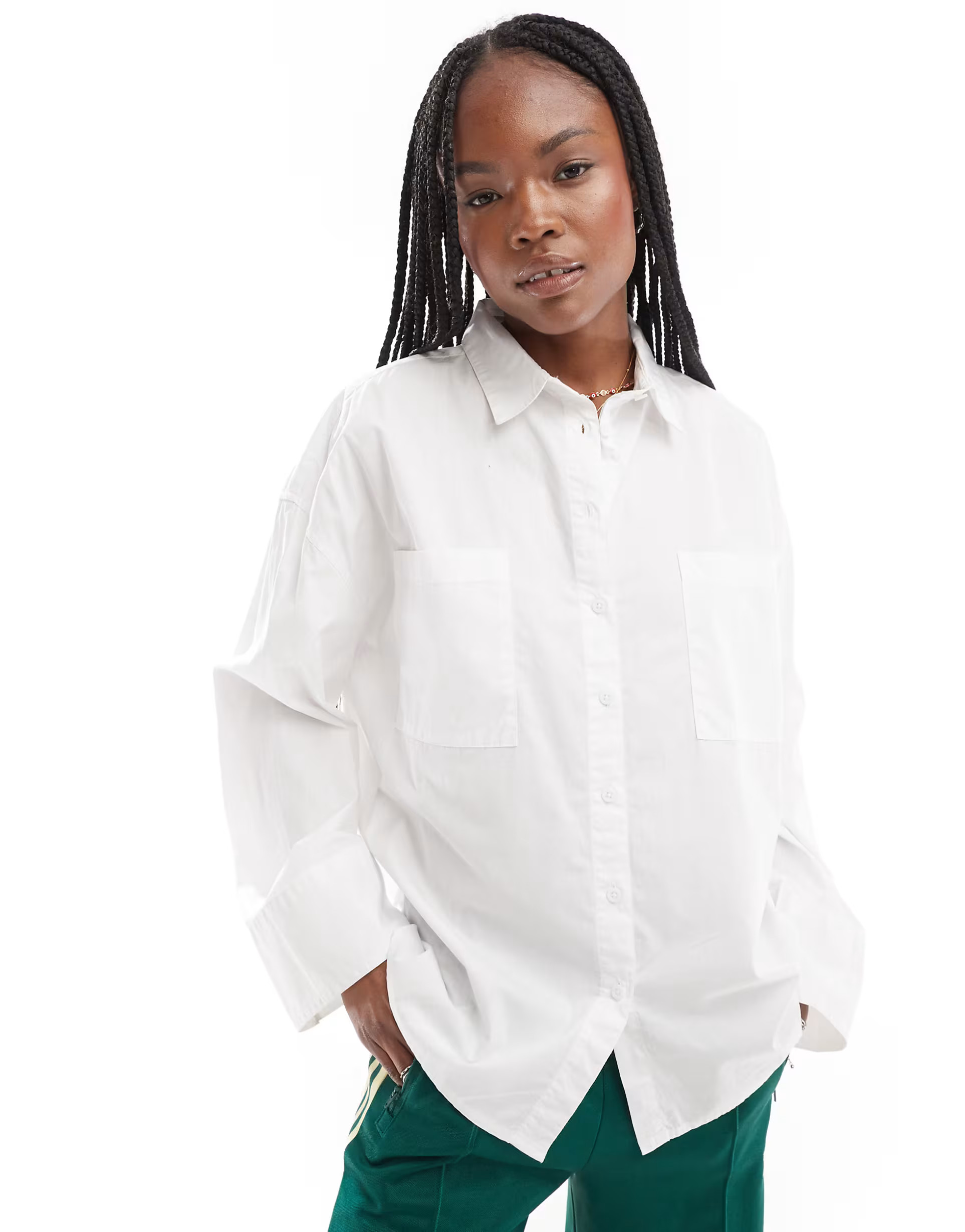 COLLUSION oversized shirt in white | ASOS (Global)