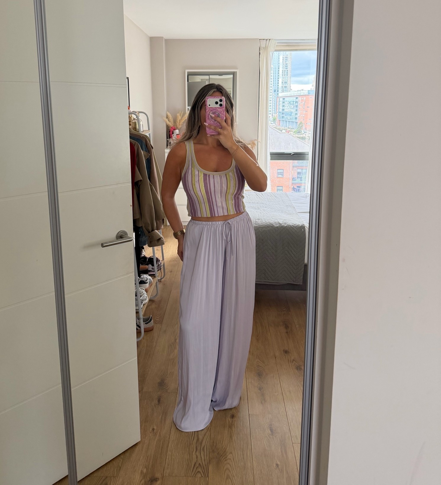 Summer holiday outfit 💜

I’m a uk size 10, 5ft4 & I’m wearing a size small top & size XS trousers 

Satin trousers. Lilac outfit. Stripes. Zara outfit. Zara try on. Ibiza outfits. Holiday outfits. Summer outfits.

#LTKsummer #LTKstyletip #LTKtravel
