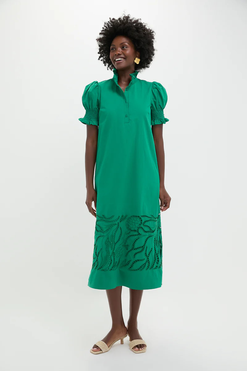 Emerald Green Eliza Midi Dress | Tuckernuck (US)