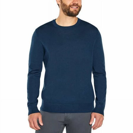 Banana Republic Men’s 100% Merino Wool Crew Neck Sweater Blue Large | Walmart (US)