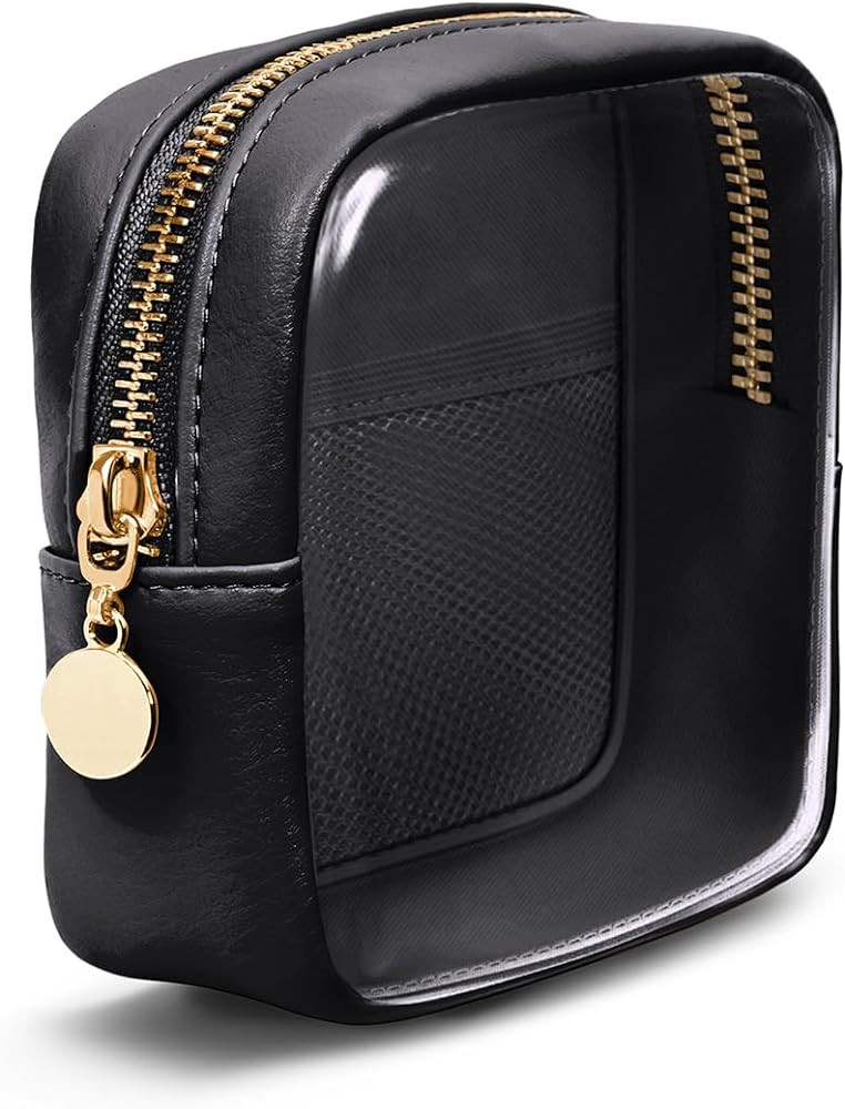 Wandering Nature Clear Makeup Bag for Purse Mini Make up Bag Cute Cosmetic Pouch for Women with S... | Amazon (US)