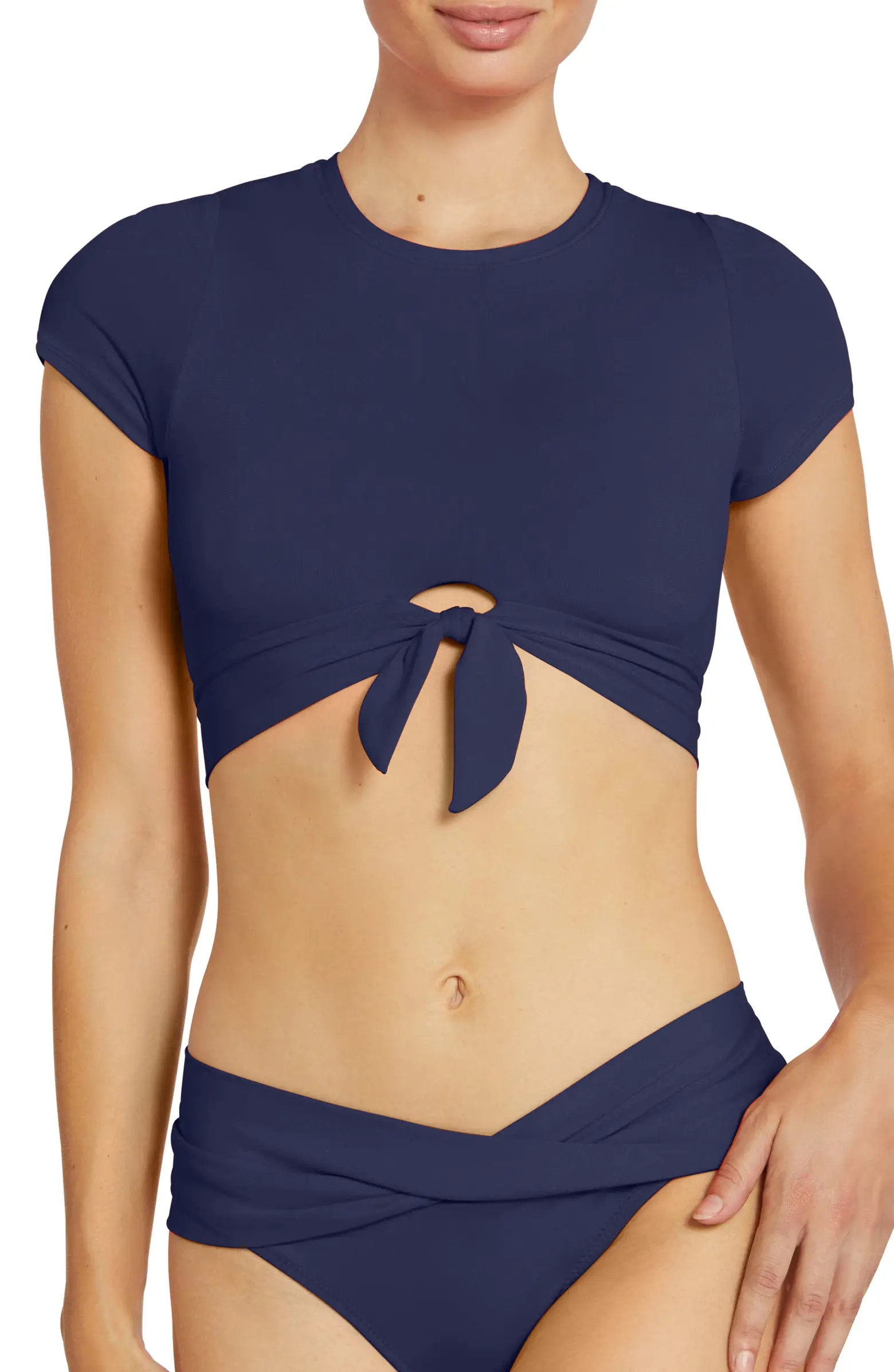 Ava Knot Front Tee Bikini Top | Nordstrom