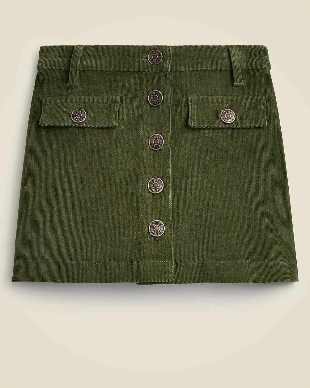 Girls' corduroy button-front mini skirt | J. Crew US