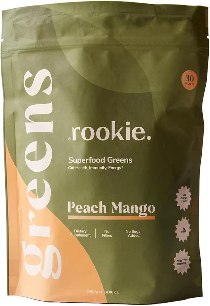 Rookie Wellness Greens + Superfoods - Greens Superfoods Powder Drink Made with Whole Food Sourced... | Amazon (US)