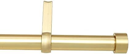 Umbra Cappa Curtain Rod, Includes 2 Matching Finials, Brackets & Hardware, 36 to 66-Inches, Brass | Amazon (US)