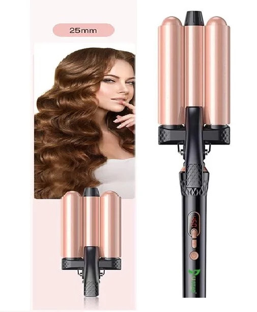 Ustar 3 Barrel Curling Iron Wand Triple Hair Waver Ceramic Tourmaline Hair Crimper 25mm 1 inch Te... | Walmart (US)