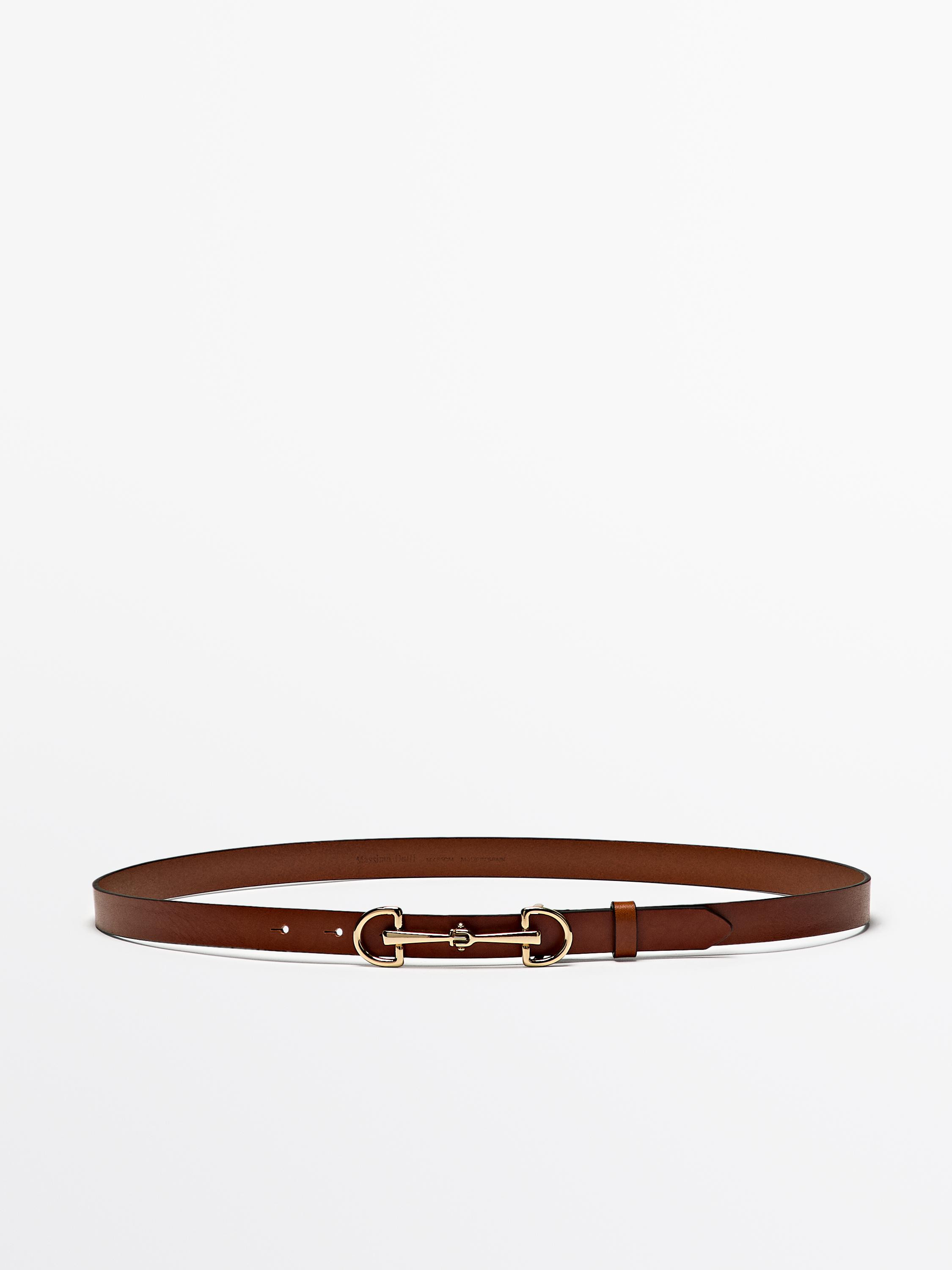 Equestrian nappa leather belt | Massimo Dutti UK