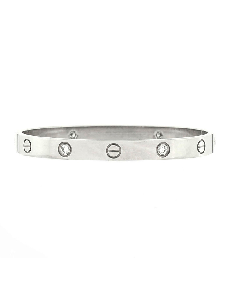 Pre-Owned Cartier Love 4 Diamond Bracelet 18K White Gold and Diamonds | Bloomingdale's (US)