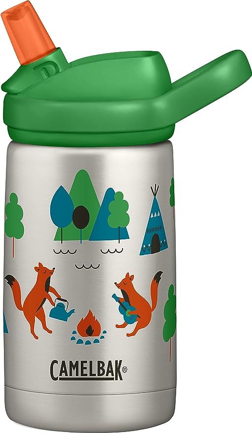 CamelBak Eddy+ Kids Water Bottle, Vacuum Insulated Stainless Steel with Straw Cap, 12 oz | Amazon (US)