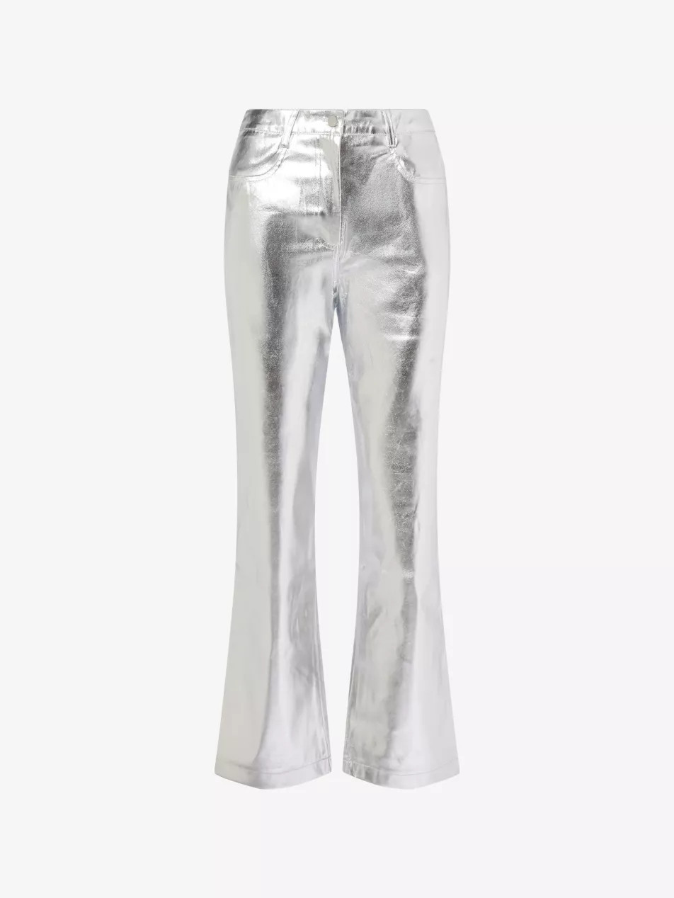 Lupe straight-leg high-rise faux leather trousers | Selfridges