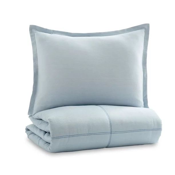 Gap Home Kids Washed Denim Organic Cotton Comforter Set, Twin, Light Blue, 2-Pieces - Walmart.com | Walmart (US)