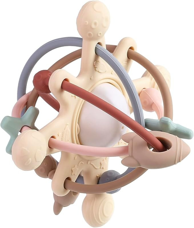 PandaEar Baby Sensory Toys 3 4 5 6 Months, Silicone Montessori Toys, Baby Teething Toy, Infant Ra... | Amazon (US)