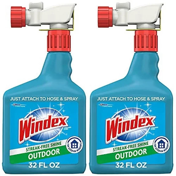 Windex Outdoor Window, Glass, & Patio Cleaner with Hose Attachment, 32 fl oz - Pack of 2 (Packagi... | Walmart (US)