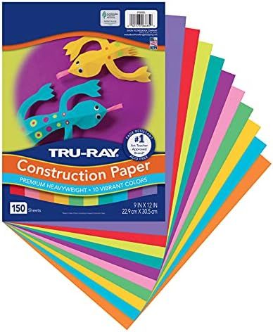 Tru-Ray Construction Paper, Vibrant Colors, 150 Sheets | Amazon (US)