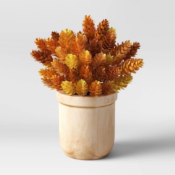 9" x 7" Artificial Hopps Plant Arrangement in Wood Pot - Threshold™ | Target