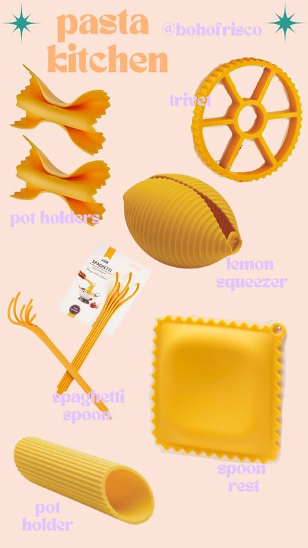 Pasta kitchen tools! These cute pieces are so fun and functional! Makes a great house warming gift or cute updates to your kitchen  

#LTKhome #LTKfindsunder50