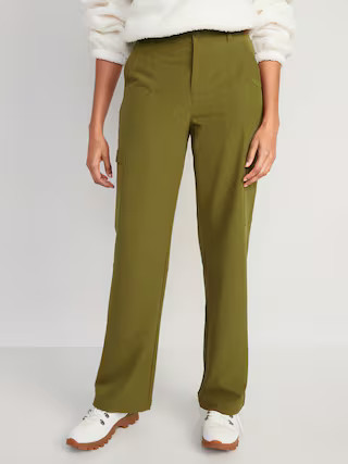 Mid-Rise All-Seasons StretchTech Water-Repellent Straight Cargo Pants for Women | Old Navy (US)