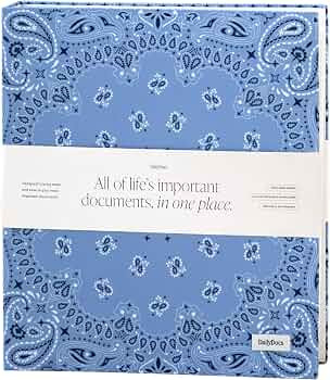 Document Organizer Binder for Important Papers & Passports, Bandana | Amazon (US)