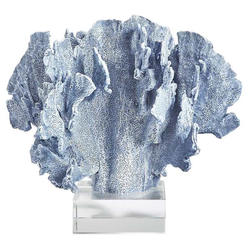 Abaco Coastal Beach Blue Coral Sculpture Decor | Kathy Kuo Home