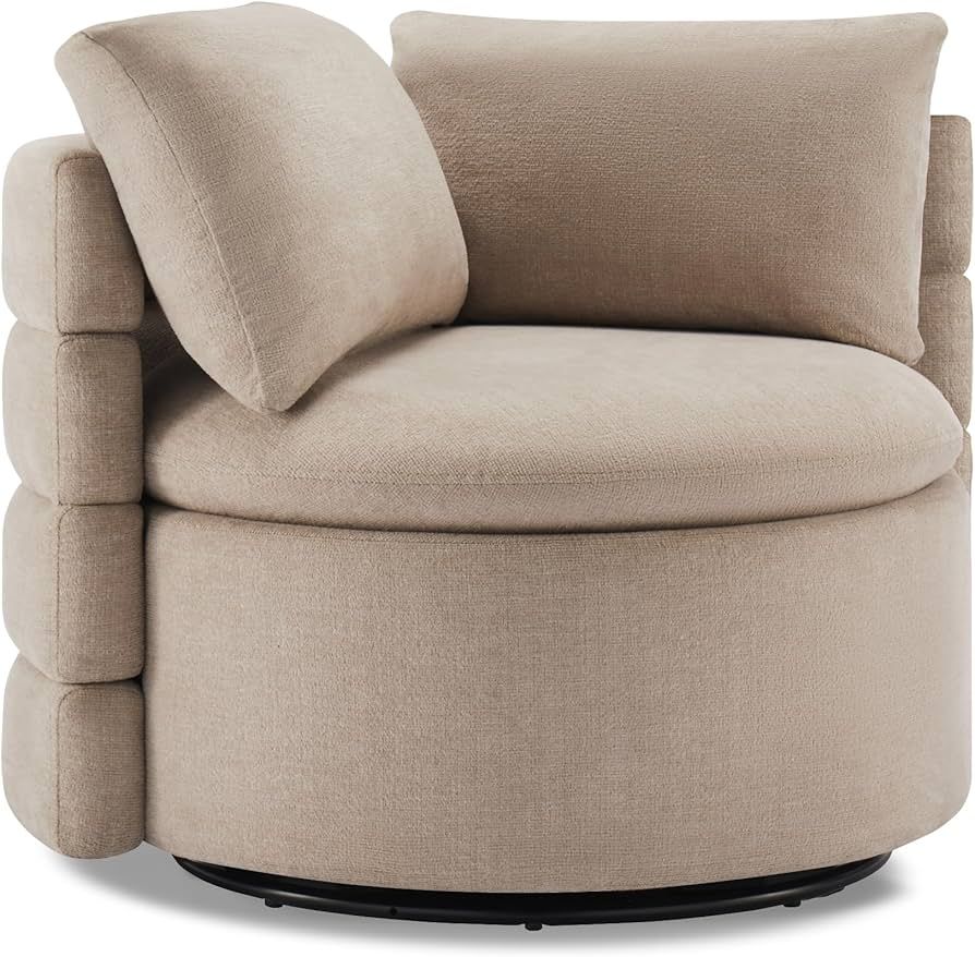 Swivel Accent Chair Modern Upholstered Performance Fabric for Bedroom Nursery Reading Waiting Liv... | Amazon (US)