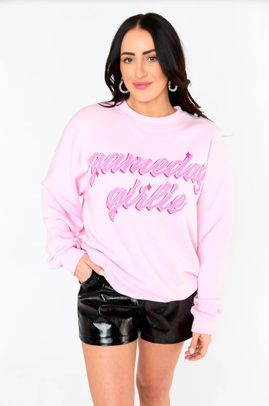 BuddyLove Vickie Gameday Girlie Sweatshirt | Pink Creek
