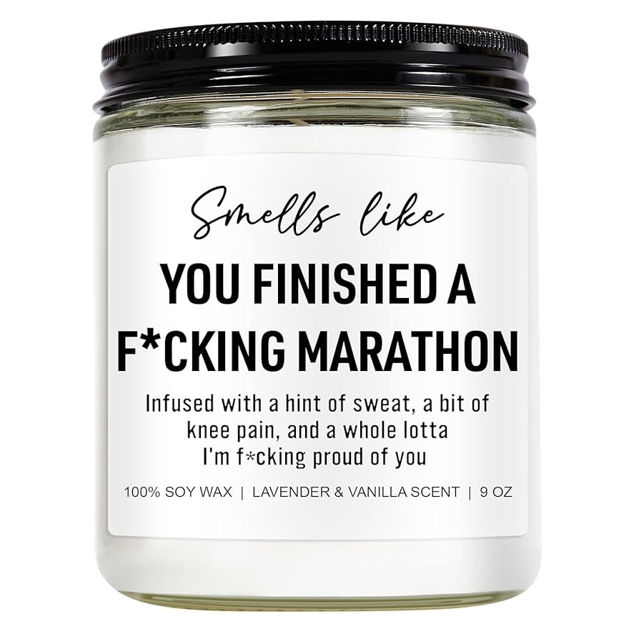 Funny Scented Candle, Gifts for Runners Female, Male, Half Marathon Essentials - Christmas, Marat... | Amazon (US)