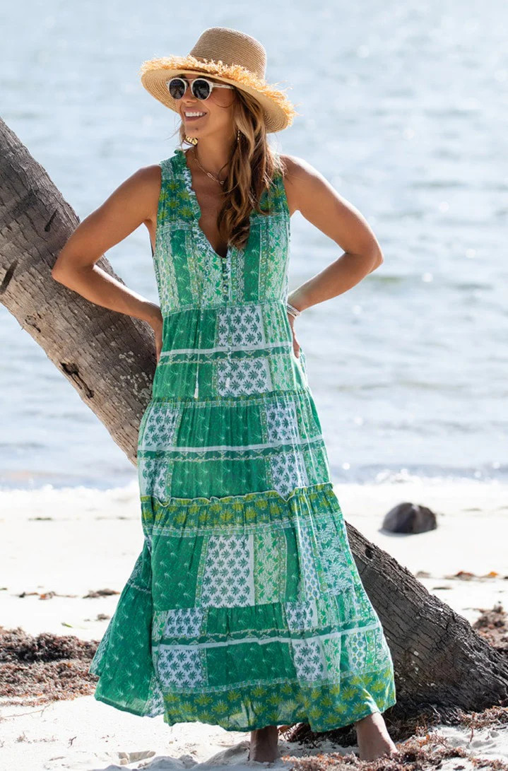 Kaia Dress Long / Mojito | Walker&Wade
