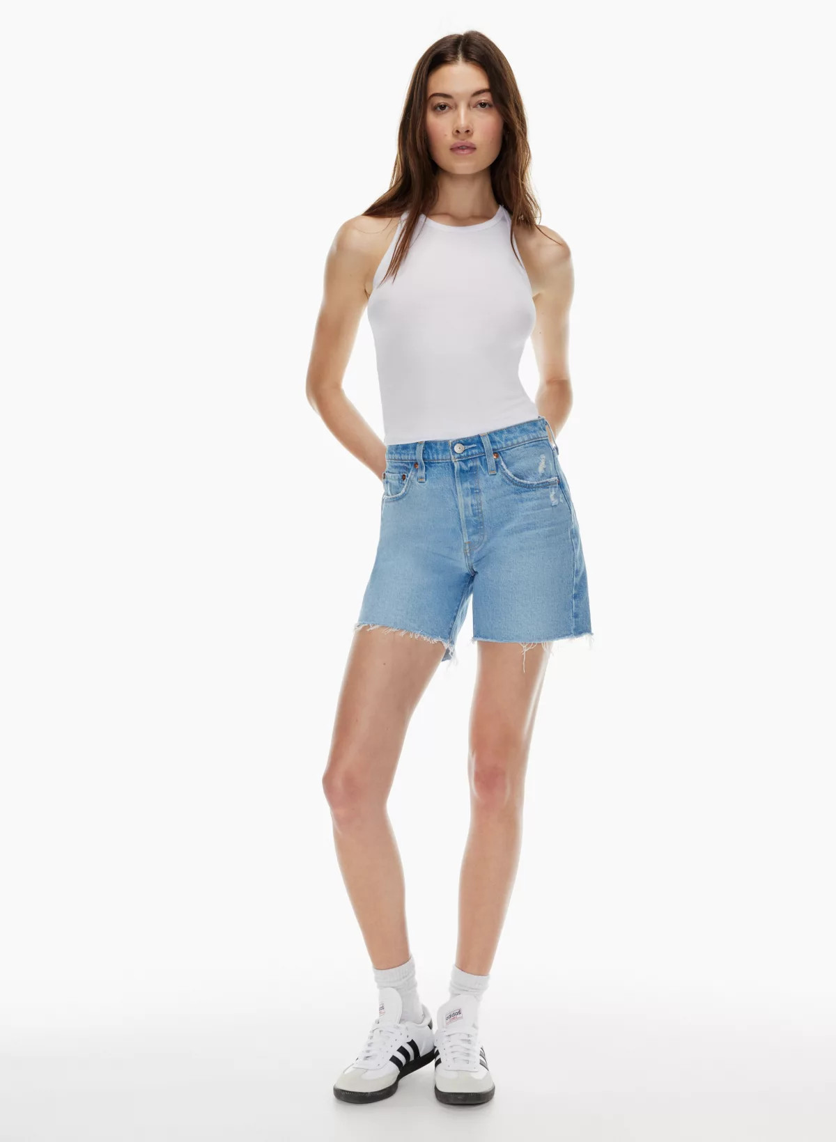 501 MID THIGH JEAN SHORT | Aritzia