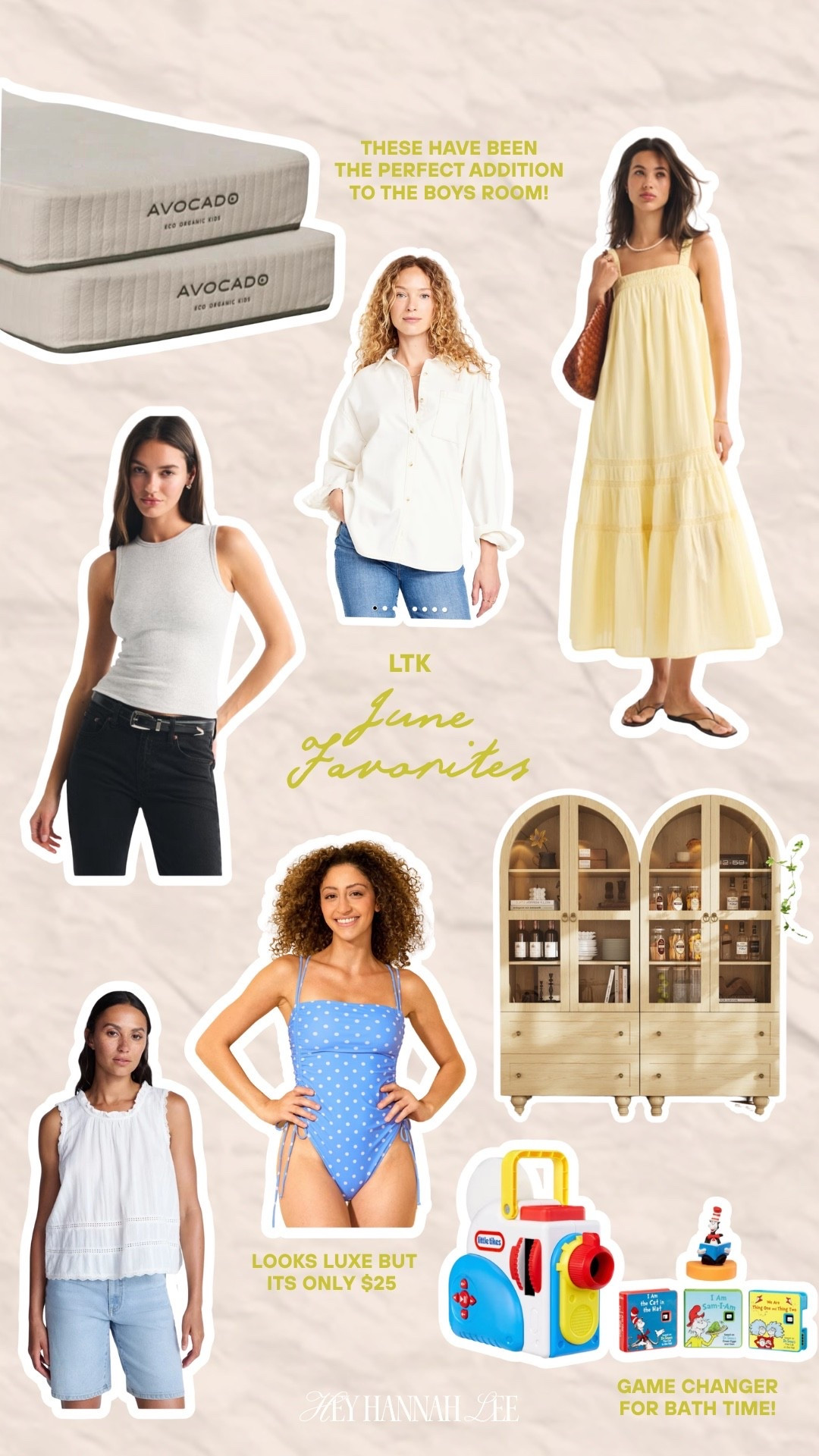 A few favorite finds from June 🌷 
women’s fashion, home decor, avocado mattress, swimsuit, target, abercrombie, walmart, old navy, style, summer, best sellers

#LTKootd #LTKgrwm #LTKSwim