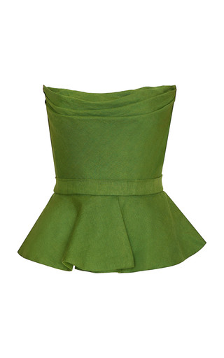 Oliva Profundo Linen Top | Moda Operandi (Global)