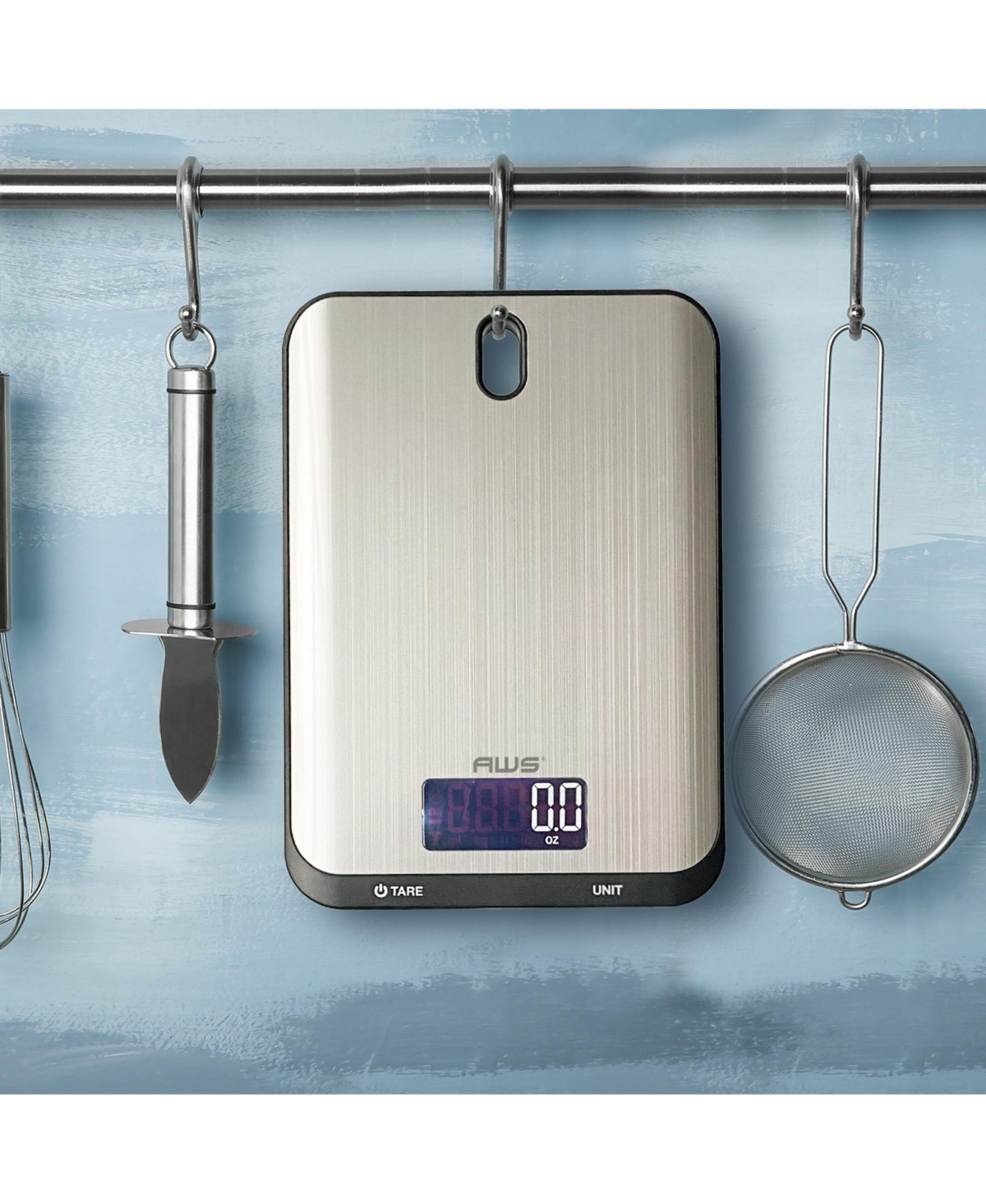 American Weigh Scales Culinarian Digital Kitchen Scale, 22LB X 0.1OZ - Silver | Macy's