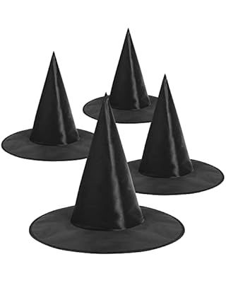 8 PCS Halloween Witch Hats Witch Costume Accessory for Halloween Cosplay Party, Black | Amazon (US)