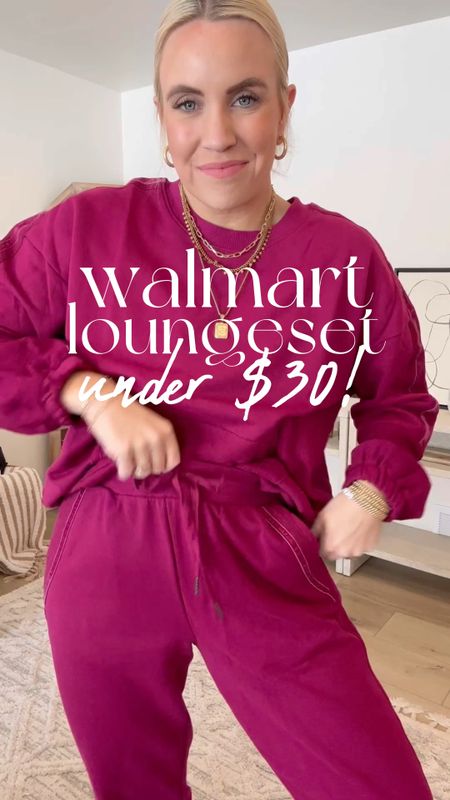 Walmart loungeset is under $30 right now! Wearing a medium bottom and large top

#LTKstyletip #LTKunder100 #LTKunder50