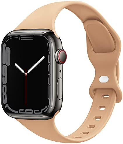 STG Sport Band Compatible with Apple Watch 38mm 40mm 41mm 42mm 44mm 45mm, Soft Silicone Slim Thin Na | Amazon (US)