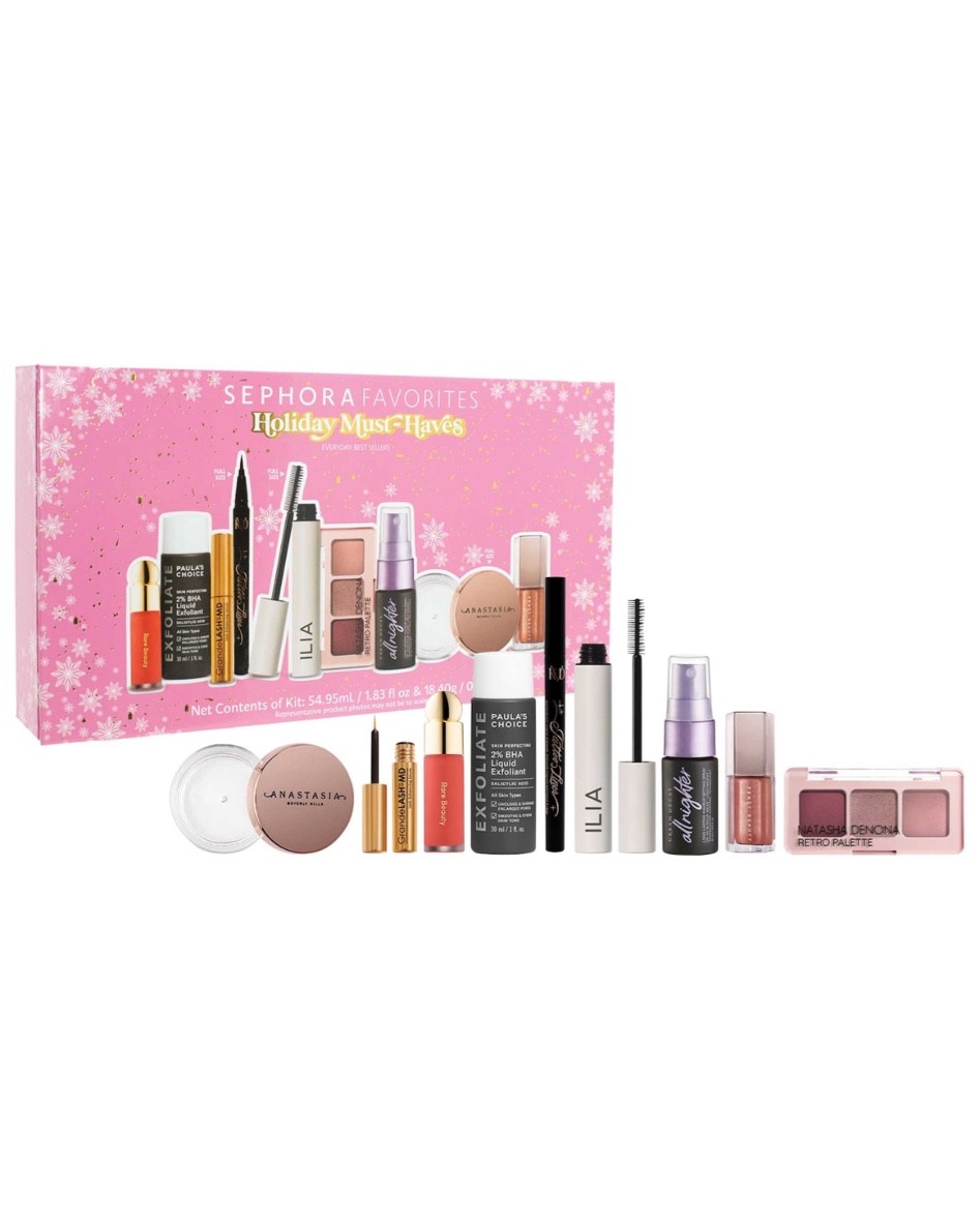 The best gift set for a loved one or yourself to get on the Sephora sale! I’ve tried everything in here other than the Paula’s choice and it’s all amazing, and such a great value! You even get a couple full size products! 

Natasha denona, brow freeze, rare beauty, clean beauty 

#LTKCyberweek #LTKsalealert #LTKbeauty