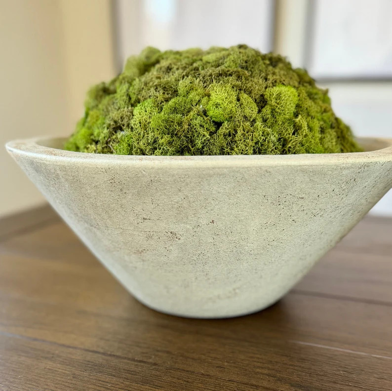 Moss Terracotta Bowl, Centerpiece for Dinning Table, | Etsy (US)