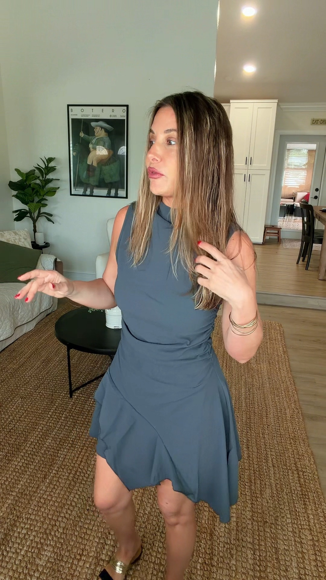 ThE BEST dress EVER. I’m in size 6, which is considered a medium I didn’t even have time to steam the dress before I showed you. I just tried it on and it’s such good material. It’s so flattering. It’s the perfect length mini dress to wear your whole butt‘s not hanging out and it’s flattering cause it cinch the waist and then it’s a little bit flowing in a line at the bottom and asymmetrical literally the best dress I’ve ever gotten.￼

#LTKootd #LTKgrwm