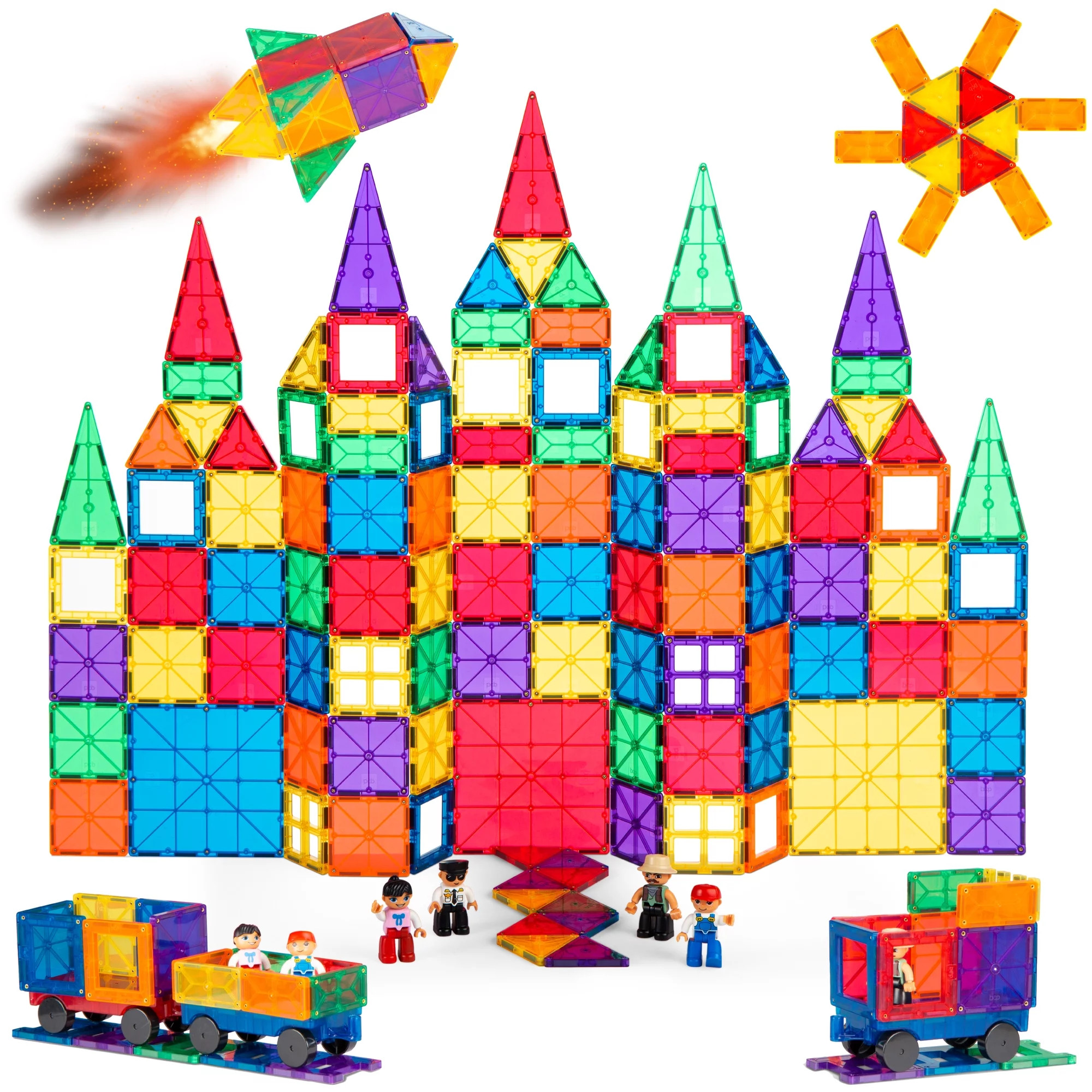 Best Choice Products 265-Piece Kids Magnetic Tiles Set Construction Building Blocks Educational S... | Walmart (US)