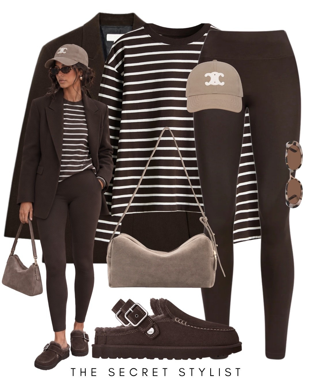 Long sleeve Stripe top and brown leggings
Ugg Evelina clog mules
Brown blazer 
Chocolate brown outfits

@Elleme

#LTKuk #LTKautumn #LTKstyletip