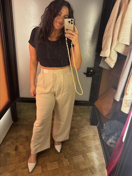 Trying every pair of linen pants! These are a blend but are very cute. 

#LTKmidsize #LTKSpringSale #LTKfindsunder100