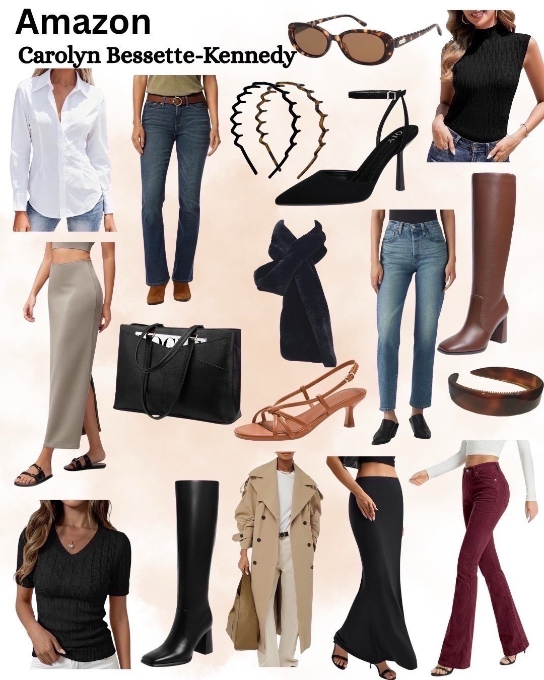 Carolyn Bessette-Kennedy outfits. Chic style. Chic outfits. Knee high boots. Trench coats. Corduroy pants. White button down. Sweater tops. Sling back heels. Tortoise accessories. Spring work outside. Spring office outfit. Spring business formal. Spring business casual. Amazon fashion.

#LTKSeasonal #LTKWorkwear #LTKootd