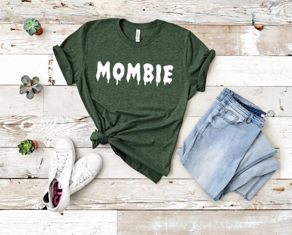 Mombie Halloween Tee Mom Zombie Funny Halloween Shirt | Etsy | Etsy (US)