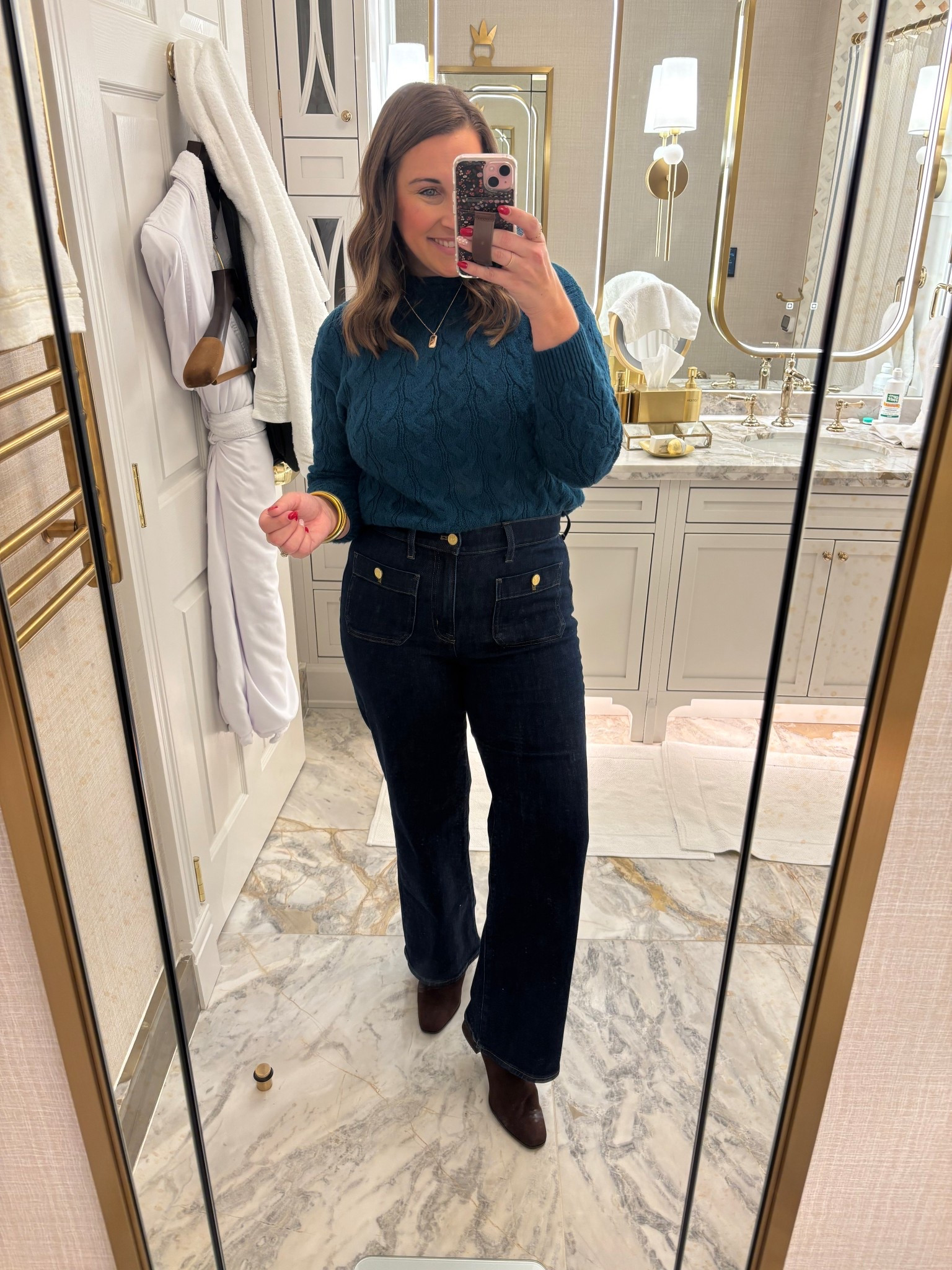 Today’s outfit for strolling around the hotel doing holiday things 

TTS- medium 
Size 29 

#LTKootd #LTKMidsize #LTKHoliday