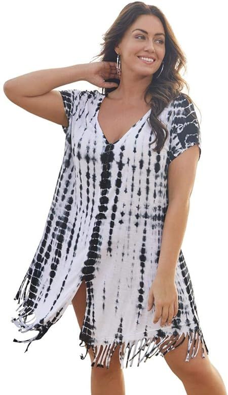 Swimsuits For All Women's Plus Size Olivia Shibori Cover Up Tunic | Amazon (US)