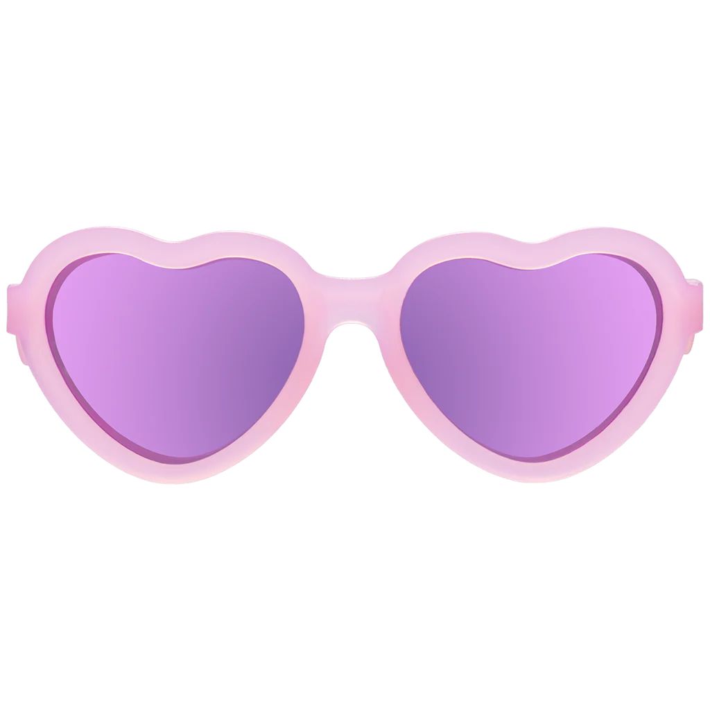 Frosted Pink Heart | Purple Polarized Mirrored Lenses | Babiators